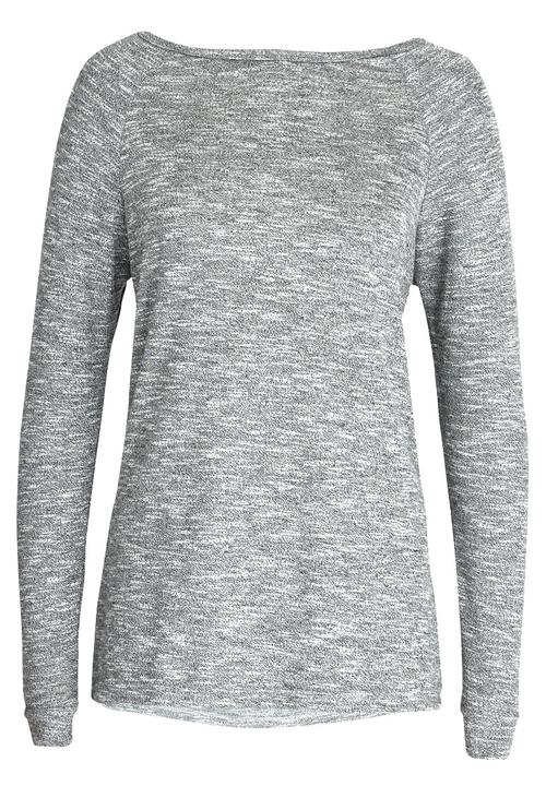 edit - Cut and Sew Back Cowl Tunic Grey Melange