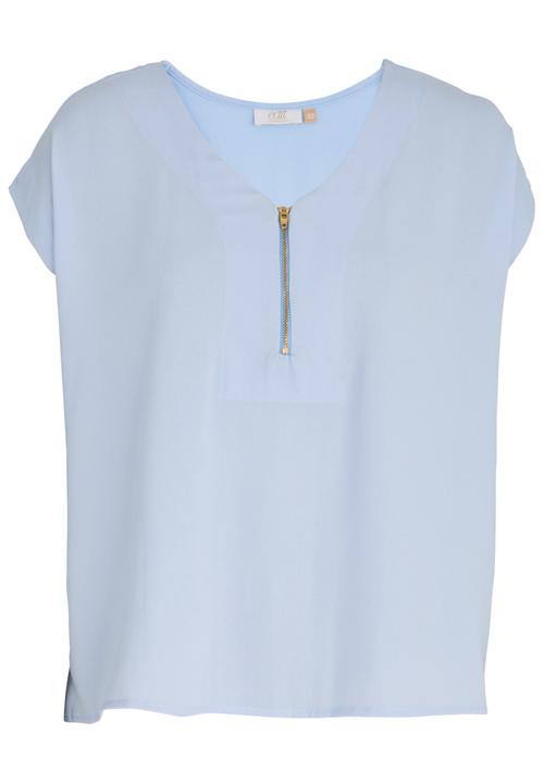 edit - Zip Blouse Pale Blue