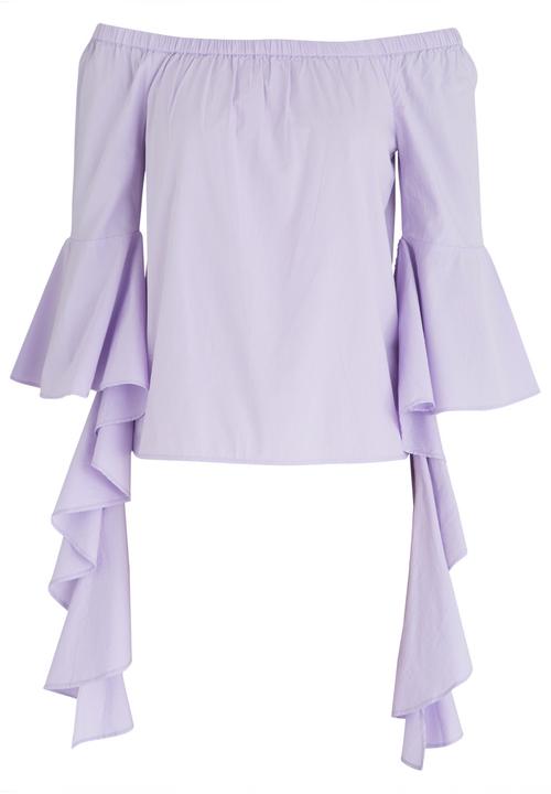 Noisy May - Julianna Off-the-shoulder Blouse Pale Purple