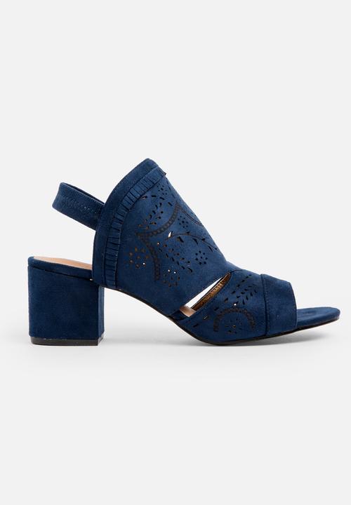 Jada - Laser-cut Detail Heels Navy