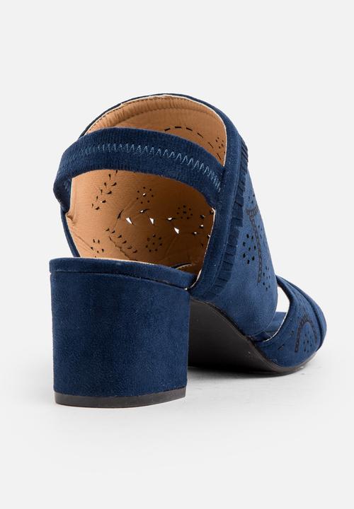 Jada - Laser-cut Detail Heels Navy