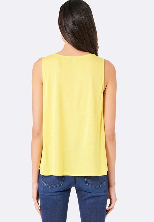 Forever New (Spree) - Gardenia Zip Front Tank Lime