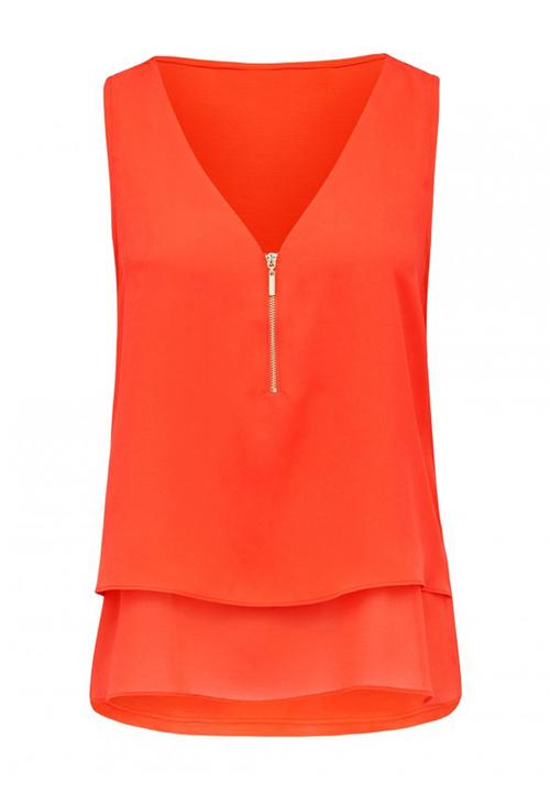 Forever New (Spree) - Gardenia Zip Front Tank Orange