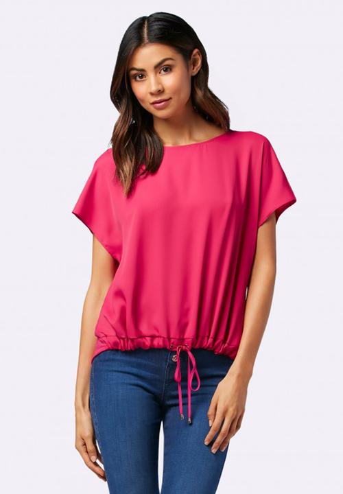 Forever New (Spree) - Sarah Drawstring Front Top Mid Pink