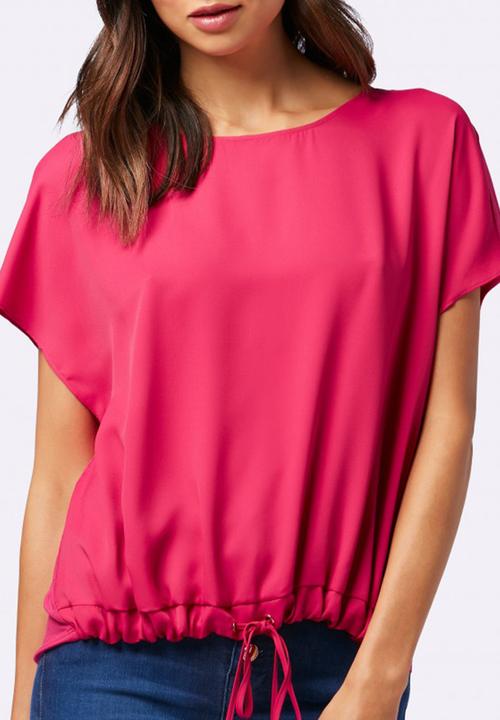 Forever New (Spree) - Sarah Drawstring Front Top Mid Pink