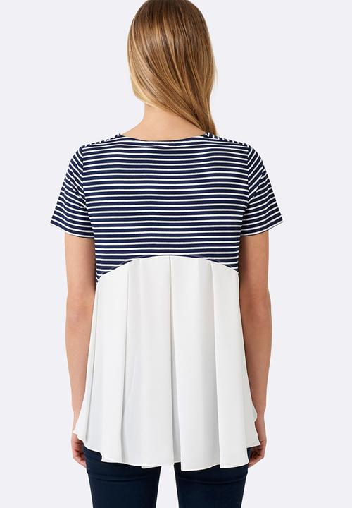 Forever New (Spree) - Mariah Woven Back Jersey Tee Multi-colour