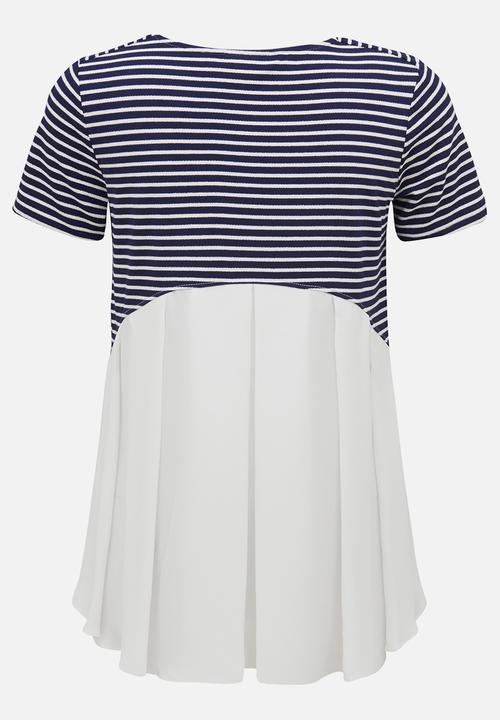 Forever New (Spree) - Mariah Woven Back Jersey Tee Multi-colour