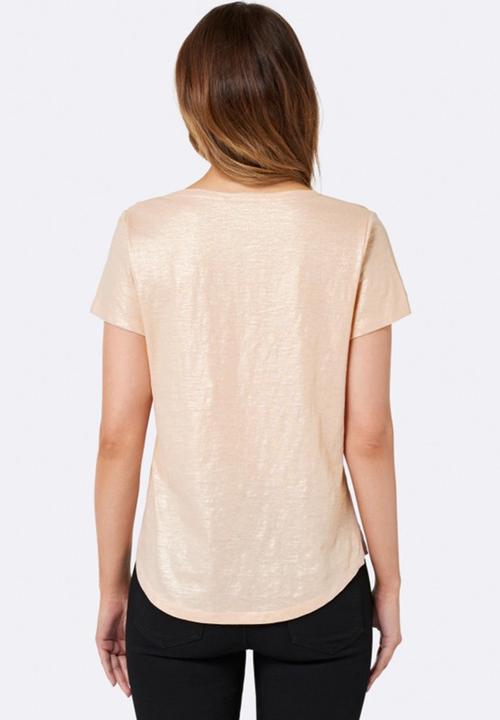 Forever New (Spree) - Raven Metallic Spra Foil Tee Gold