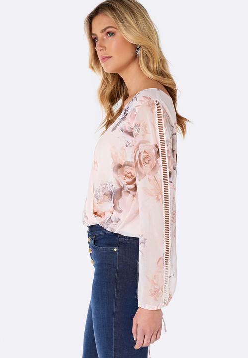 Forever New (Spree) - Dahlia Wrap Bodysuit Pale Pink
