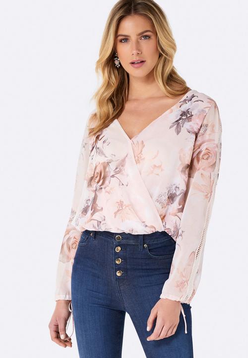 Forever New (Spree) - Dahlia Wrap Bodysuit Pale Pink
