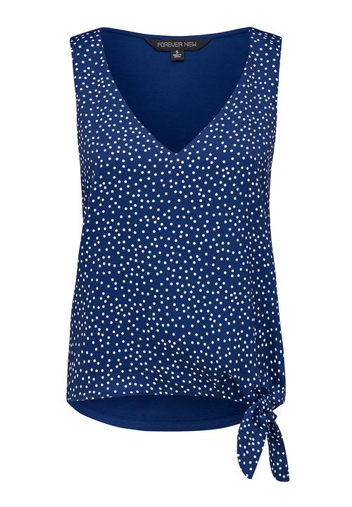 Forever New (Spree) - Milly Side Tie Tank Navy