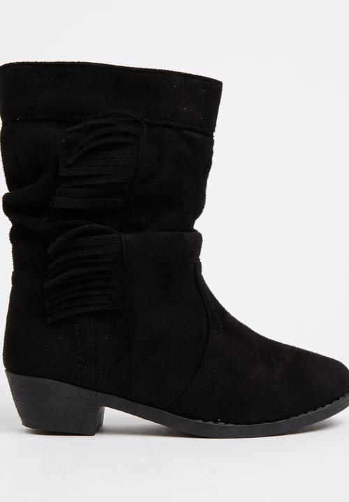 Jumbo - Fringe Boot Black