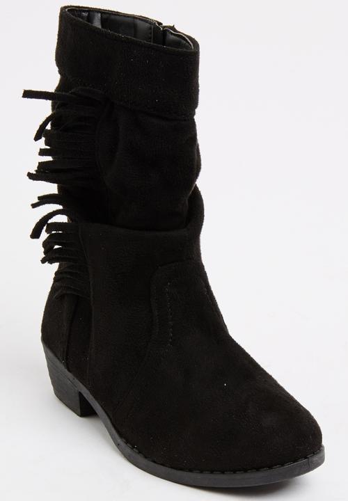 Jumbo - Fringe Boot Black
