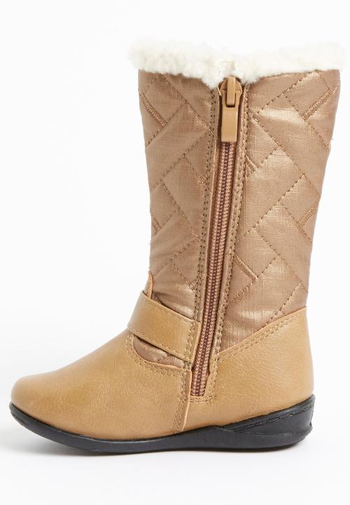 Jumbo - Boot with Fur Detail Mid Brown
