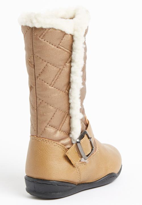 Jumbo - Boot with Fur Detail Mid Brown