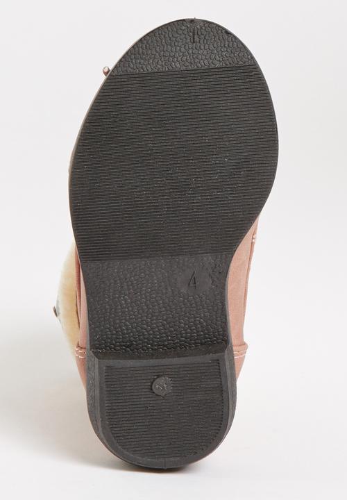 Jumbo - Lace Up Fur Boot Mid Pink