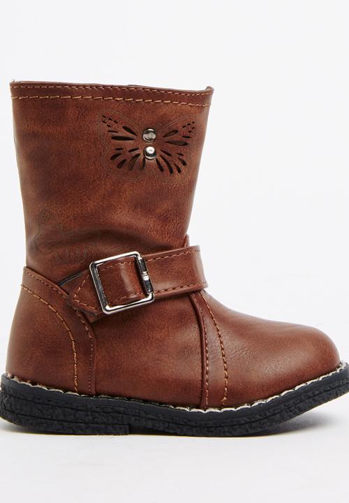 Awol - Buckle Boot Brown/Black