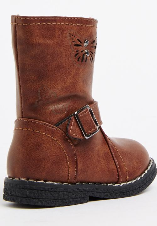 Awol - Buckle Boot Brown/Black