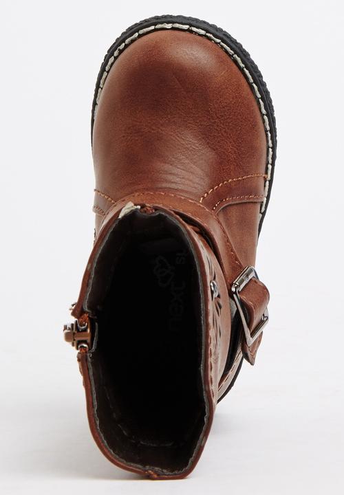 Awol - Buckle Boot Brown/Black