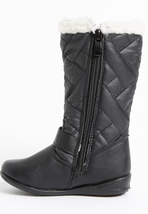 Jumbo - Boot with Fur Detail Black