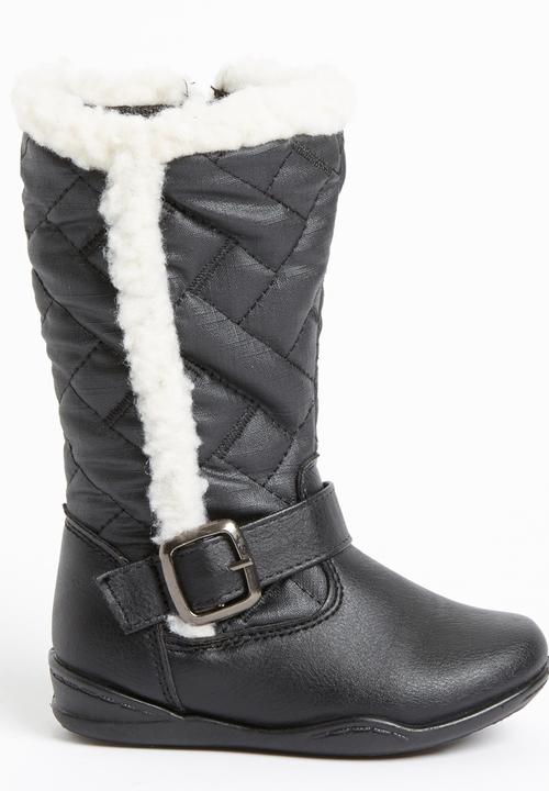 Jumbo - Boot with Fur Detail Black