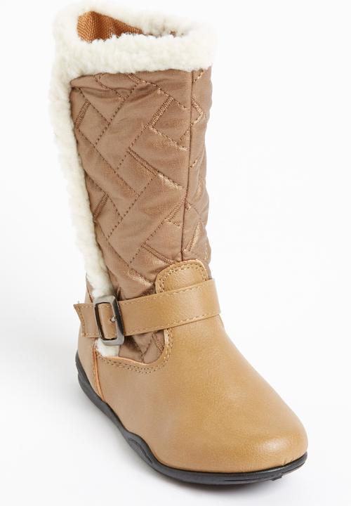 Jumbo - Boot with Fur Detail Mid Brown