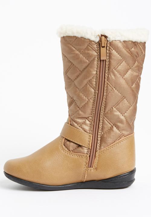 Jumbo - Boot with Fur Detail Mid Brown