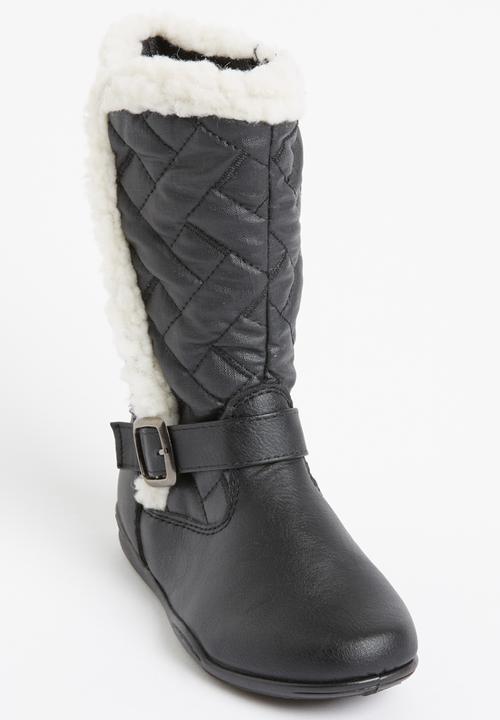Jumbo - Boot with Fur Detail Black