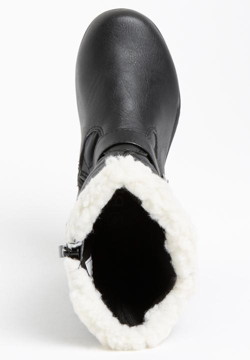 Jumbo - Boot with Fur Detail Black