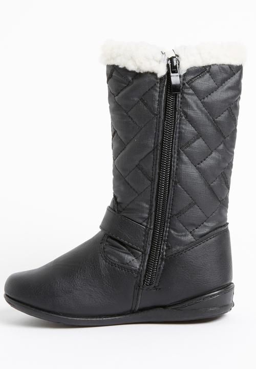 Jumbo - Boot with Fur Detail Black