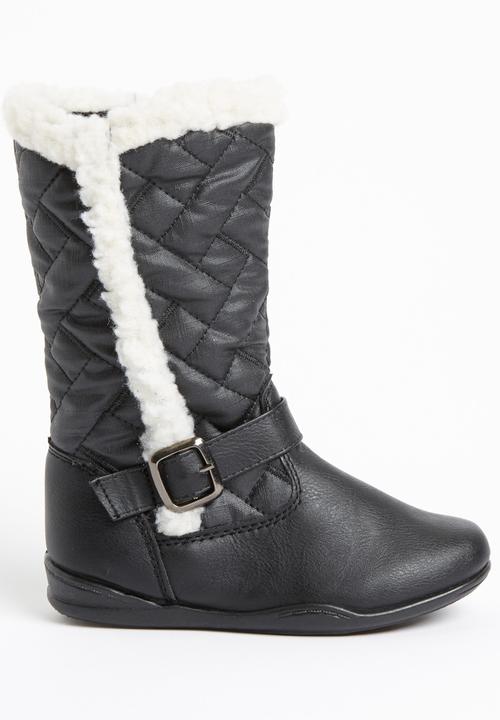 Jumbo - Boot with Fur Detail Black