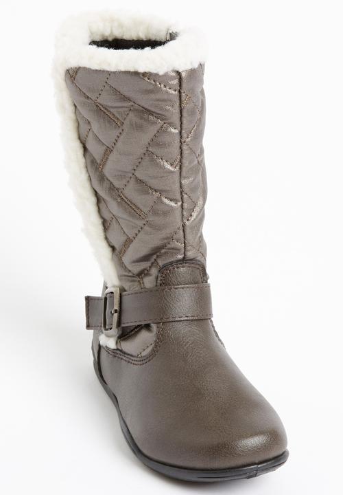 Jumbo - Boot with Fur Detail Mid Grey