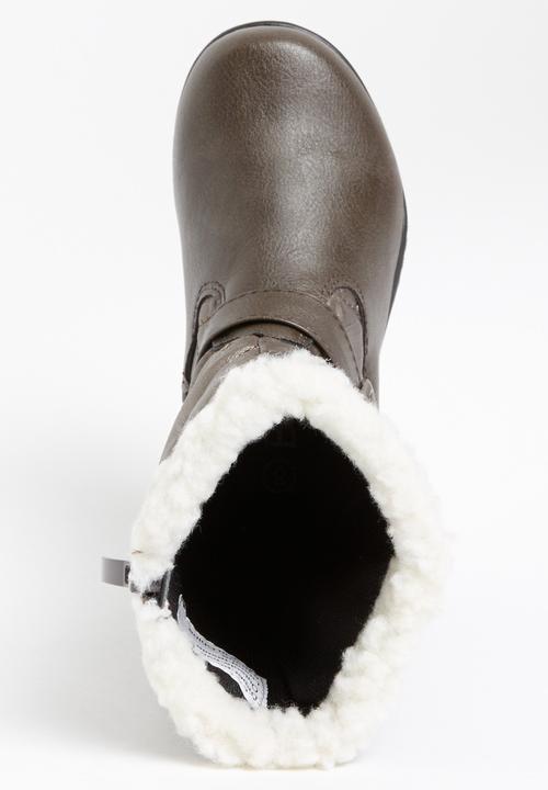 Jumbo - Boot with Fur Detail Mid Grey