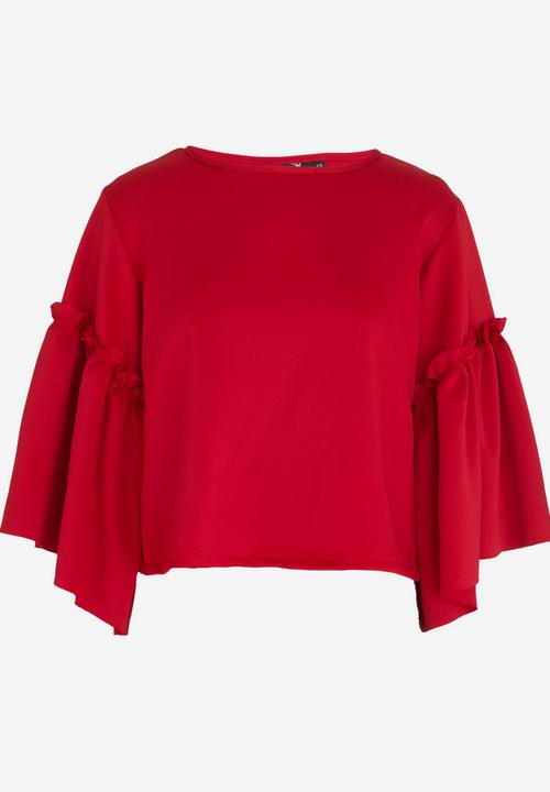 STYLE REPUBLIC - Volume Sleeve T-shirt Red