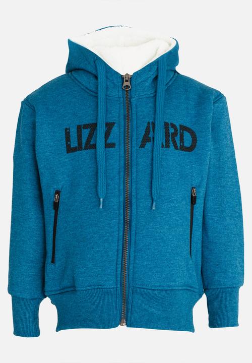 Lizzard - Quill Zip Thru Hoodie Mid Blue