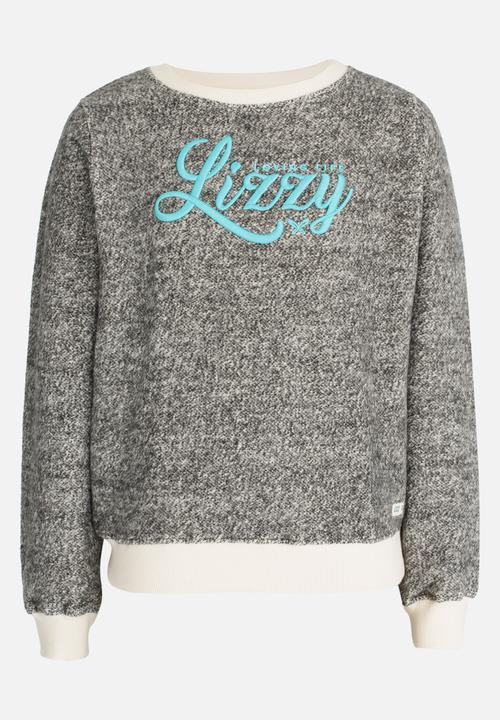 Lizzy - Karma Printed Sweat Top Grey