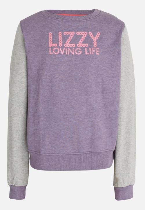 Lizzy - Marianne Printed Sweat Top Pale Purple