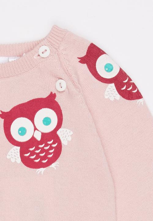 Luke & Lola - Owl Knit Pale Pink