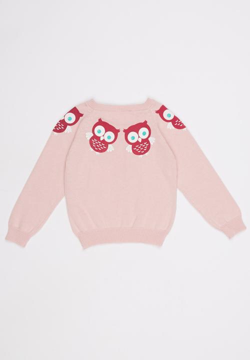 Luke & Lola - Owl Knit Pale Pink
