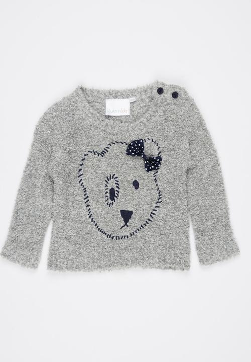 Luke & Lola - Bear Fluffy Knit Grey