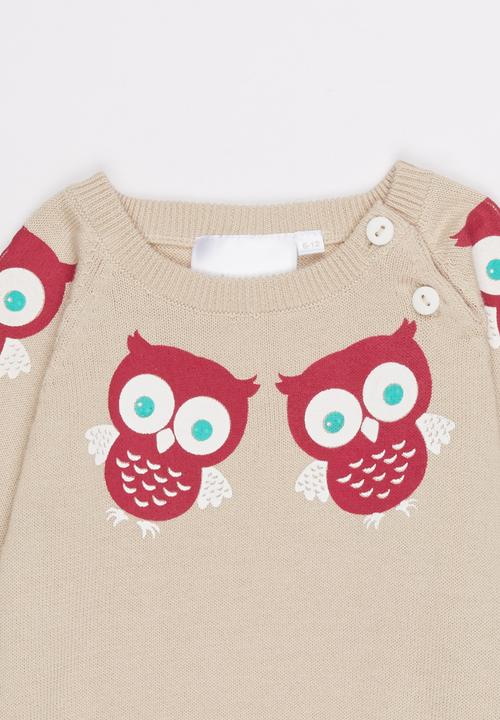 Luke & Lola - Owl Knit Neutral