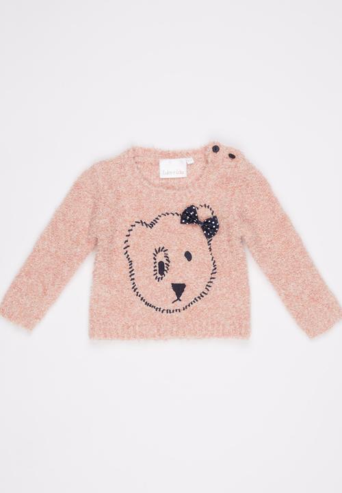 Luke & Lola - Bear Fluffy Knit Pale Pink