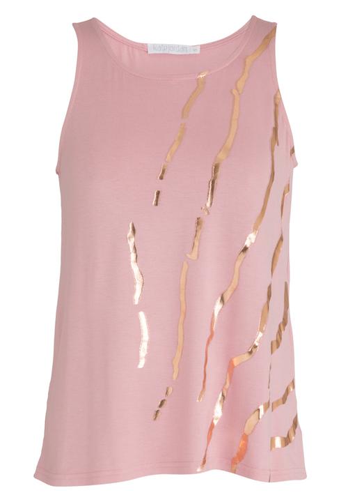 Kate Jordan - Rose Gold Print Vest Pale Pink