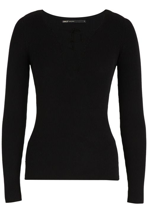 ONLY - Josephina Lace Up Top Black
