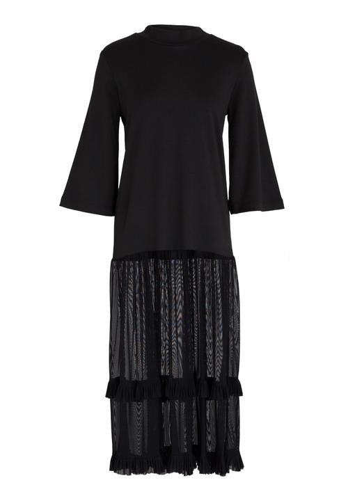 STYLE REPUBLIC - Mesh Inset Overlay T-shirt Black