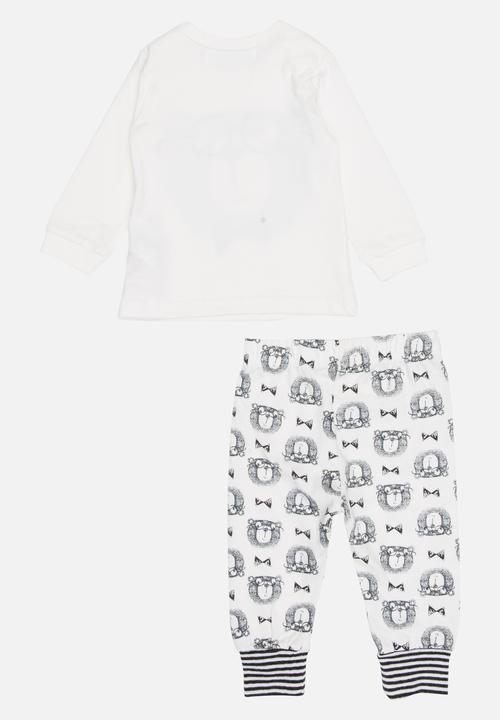 MINOTI - Printed Top & Skinny Legging Set Off White