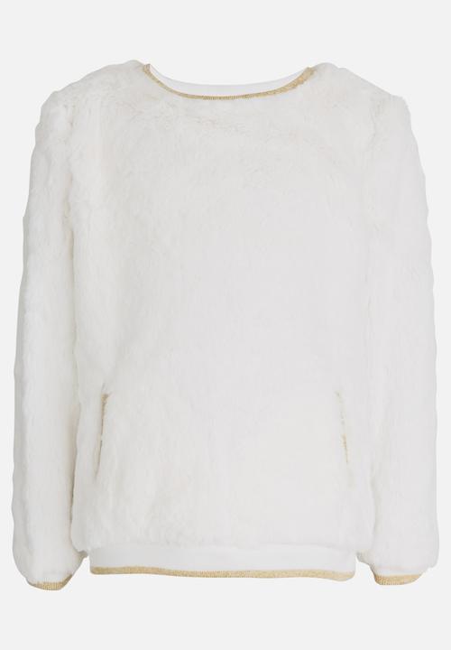 MINOTI - Jumper with lurex binding detail - cream