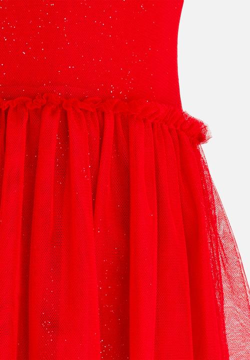 MINOTI - Glitter Print Tutu Dress Maroon