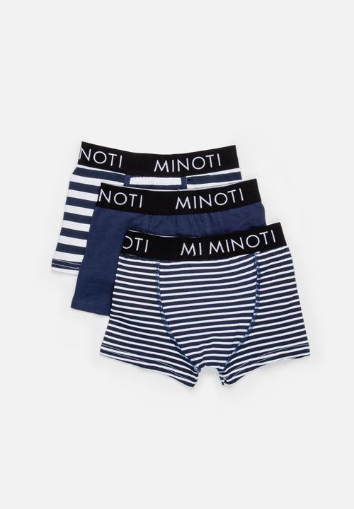 MINOTI - 3 Pack Monochrome Boxer Trunks Black and White