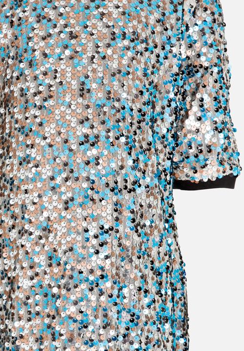 MINOTI - All Over Sequin Dress Silver